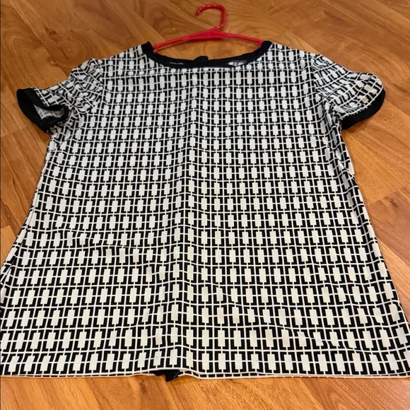 Anne Klein Black and cream Patterned Top - Picture 1 of 6